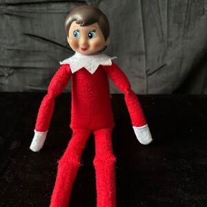 CCA and BLLC, vintage girl elf on a shelf, Christmas decor